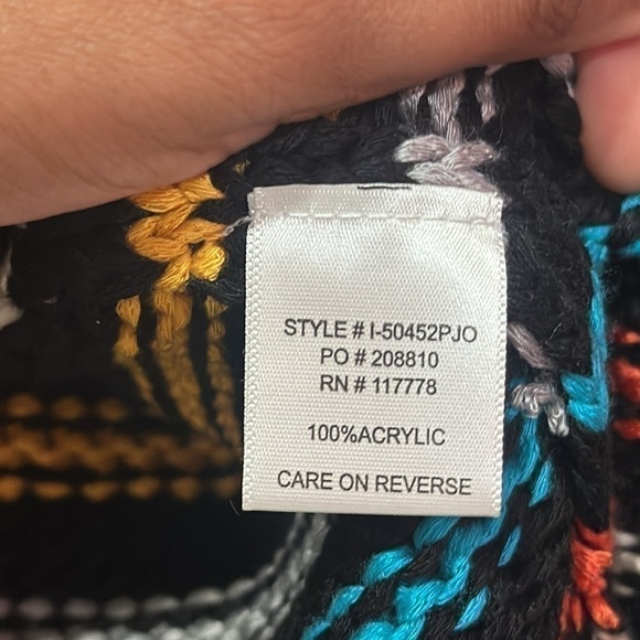 LOVESTITCH Multicolored Striped Knitted Cropped Sweater Size Small NWT - Picture 5 of 6